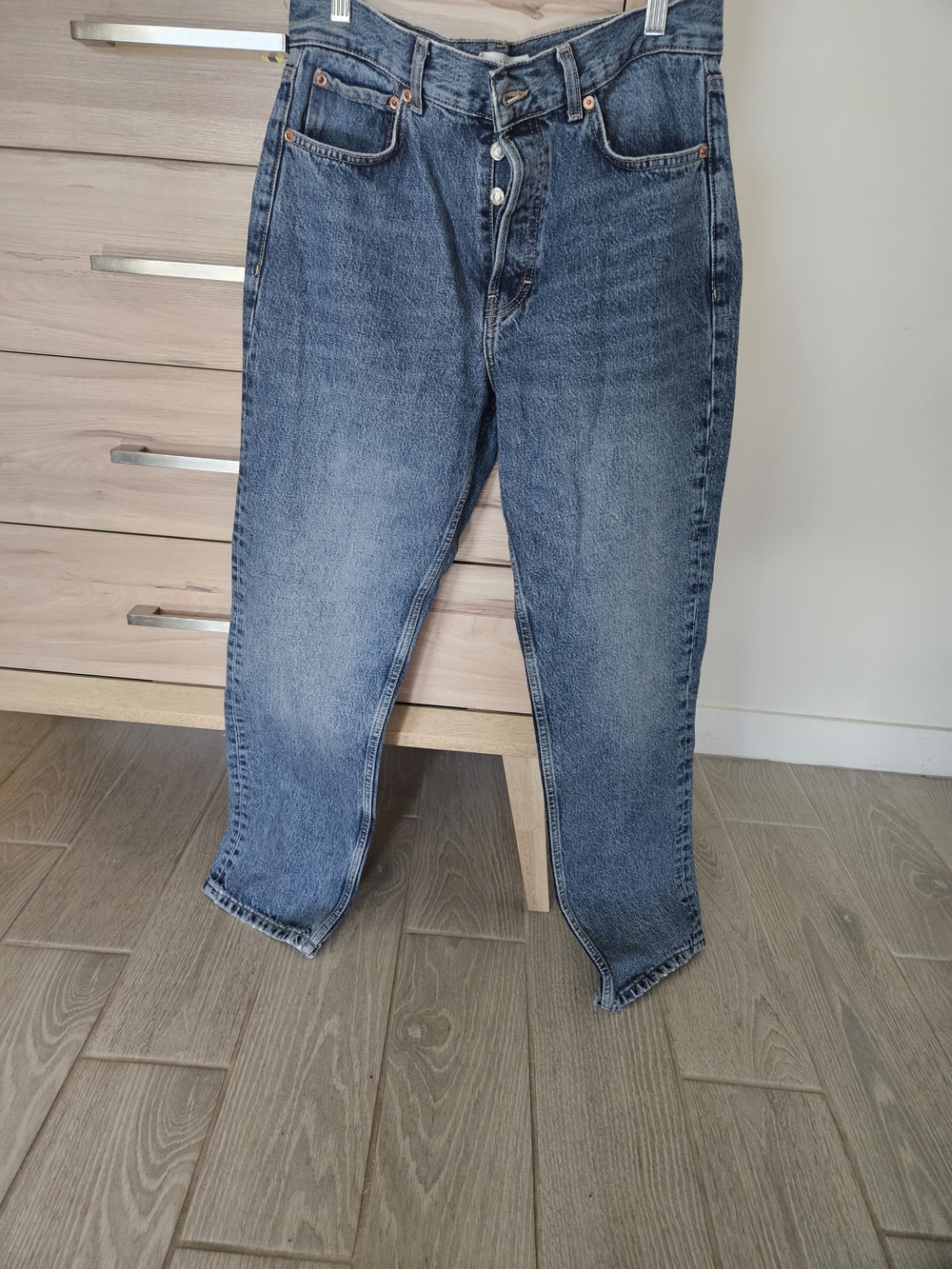 Topshop Medium Blue Dad Fit Denim Jeans